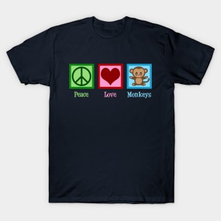 Peace Love Monkeys T-Shirt